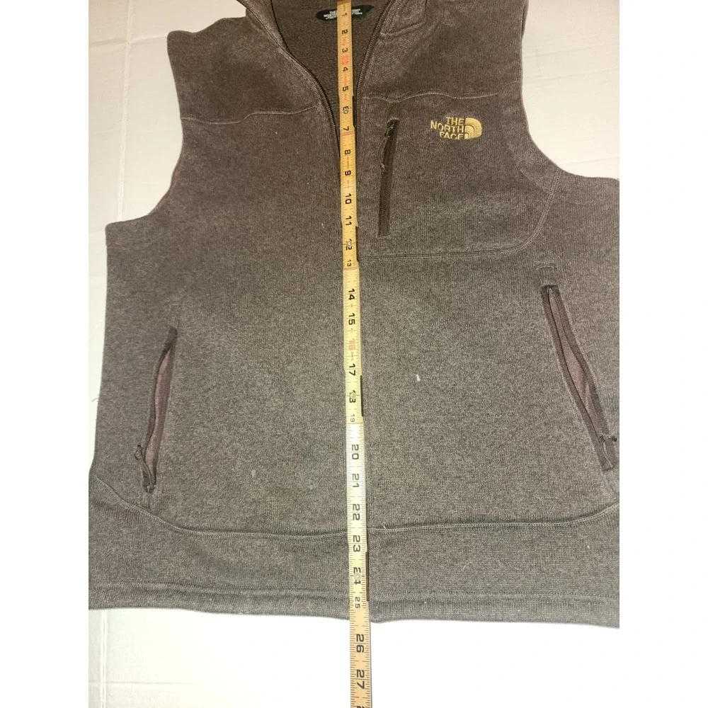 The North Face Men's Chocolate Brown Full Zip Vest Stand-Up Collar M Outdoor
